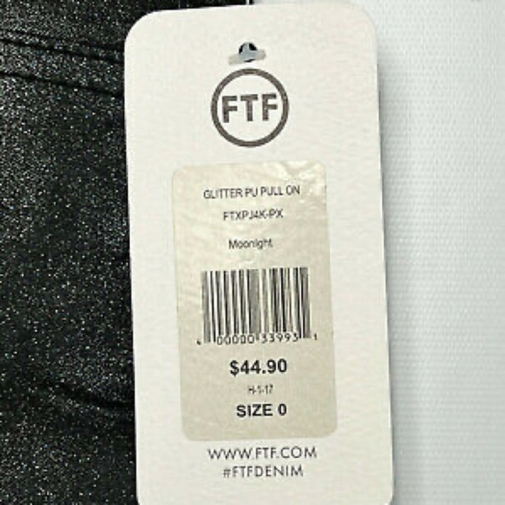 Fashion to figure glitter pull on pants  sz 0.  10-12 - Picture 4 of 4